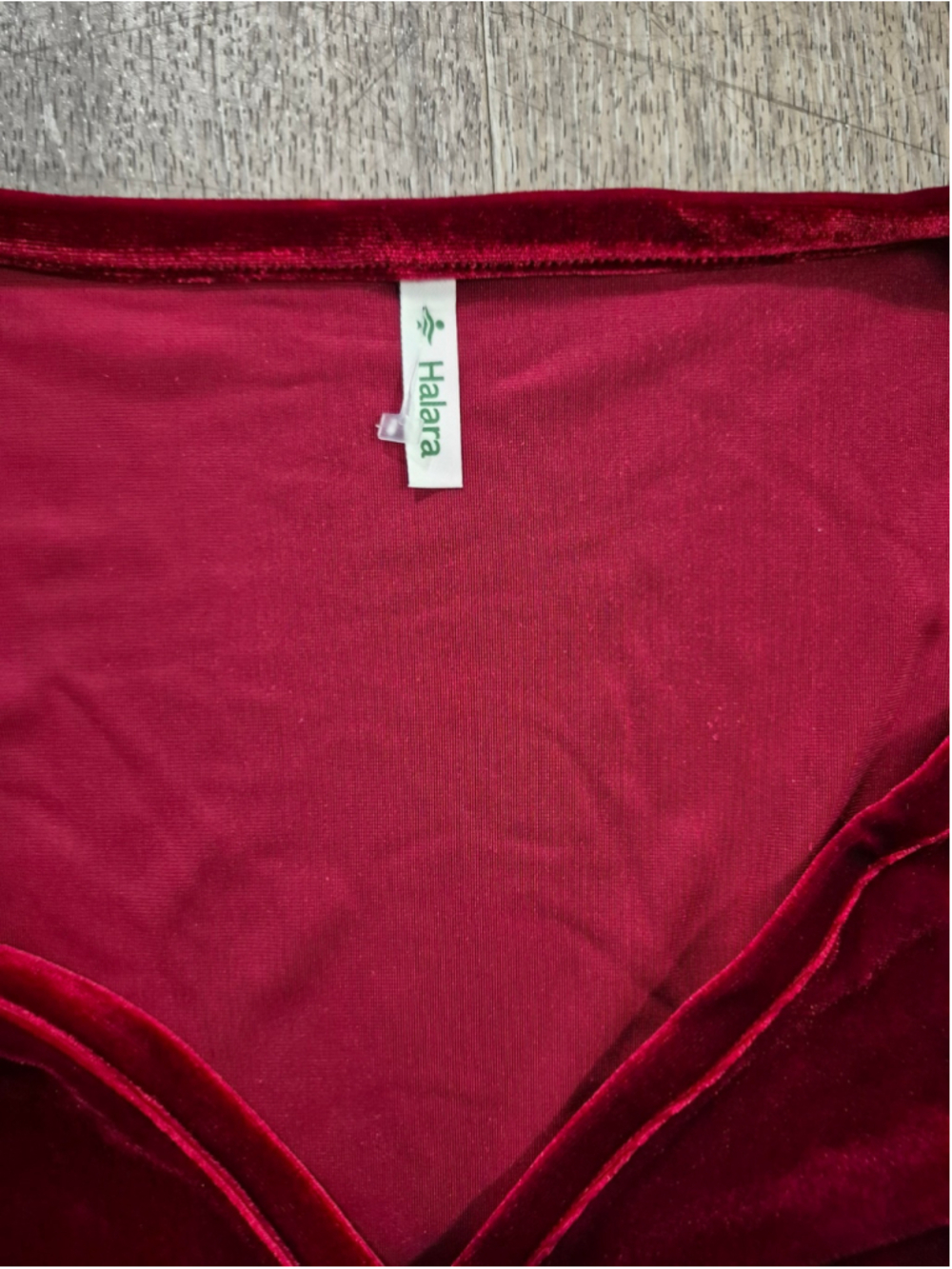 Women's Halara Red Velvet Long Sleeve Dress Plus XL - Picture 5 of 9